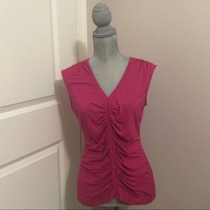 Pink v neck WHBM touched tank